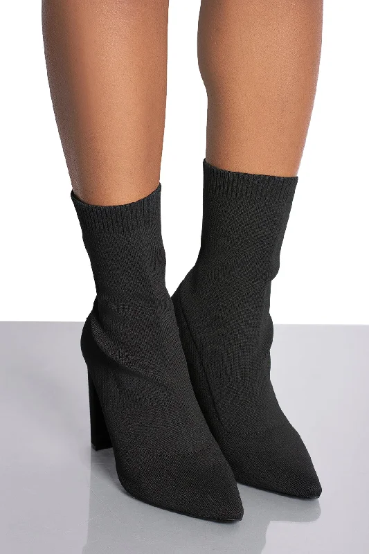 Flashy Sock Bootie (Black)