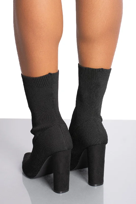 Flashy Sock Bootie (Black)