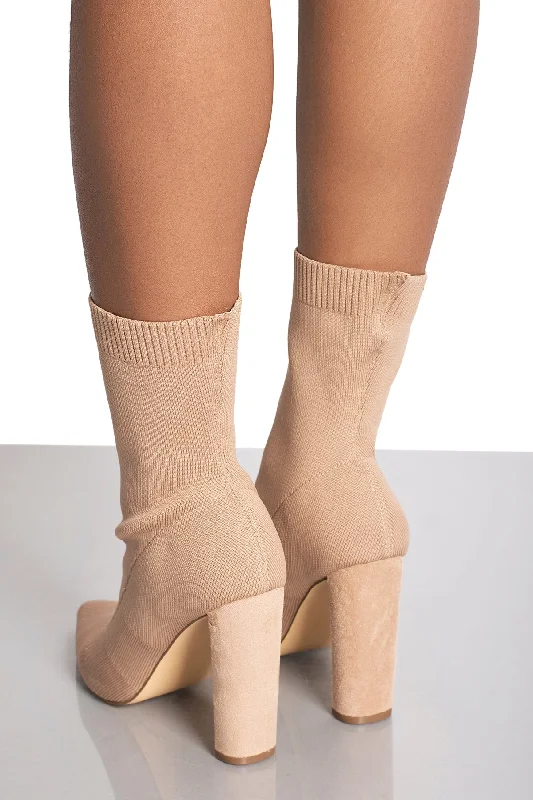 Flashy Sock Bootie (Nude)