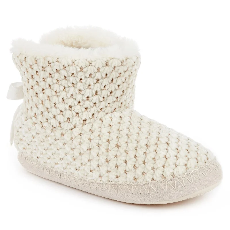 Ivy - Chenille Knit Boot - Cream