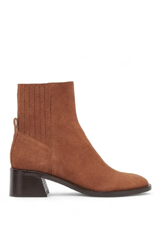 Linny Brown Suede Bootie