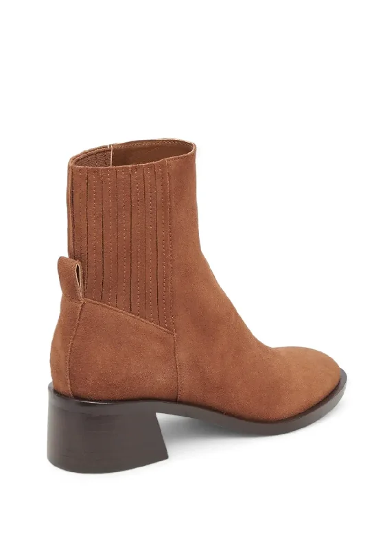 Linny Brown Suede Bootie