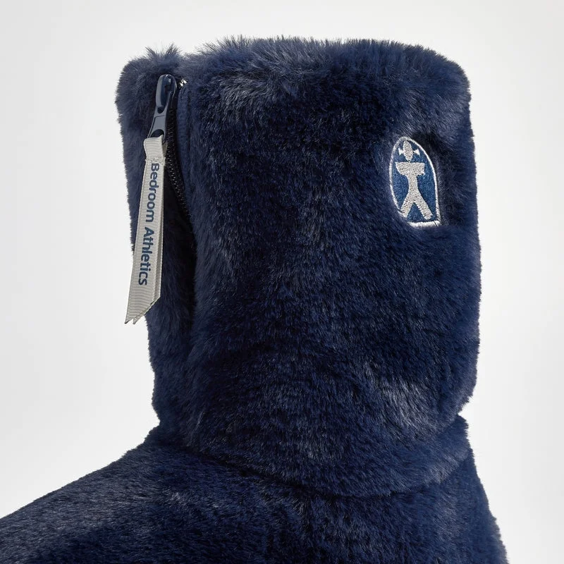 Monroe - Faux Fur Slipper Boot - Peacoat Navy / Trace Grey