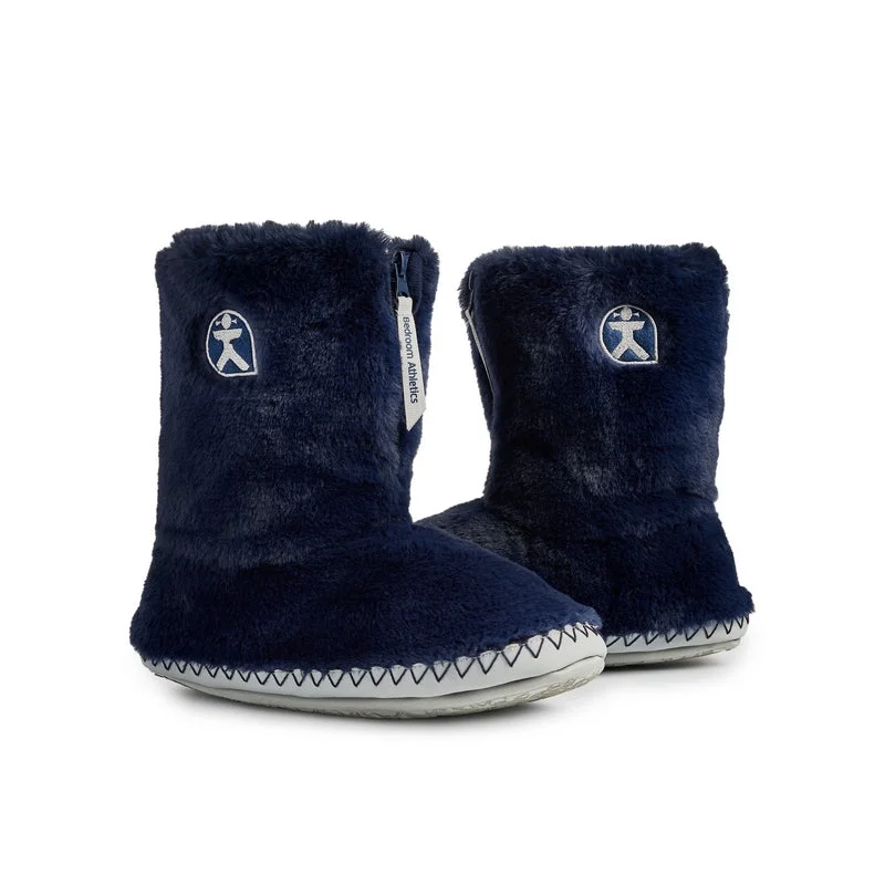 Monroe - Faux Fur Slipper Boot - Peacoat Navy / Trace Grey