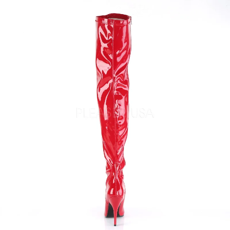 Seduce Red Thigh High Boots