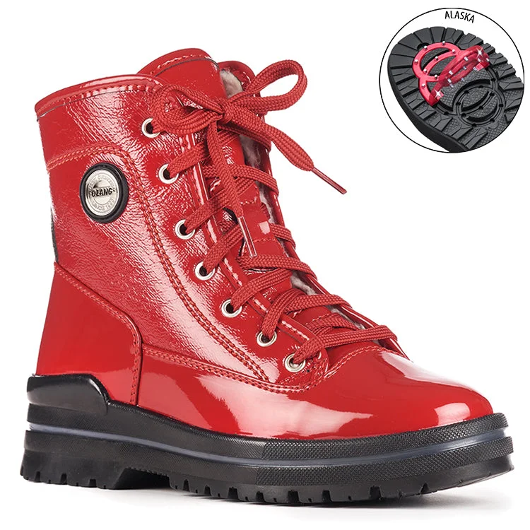 Olang Sound Boots With Grips | Black + Red