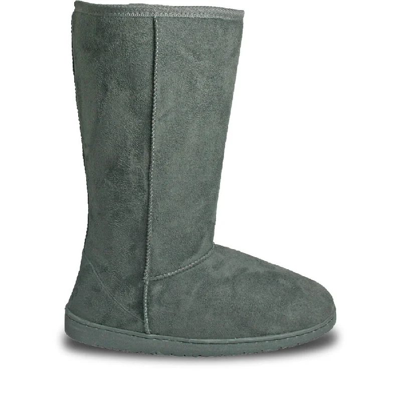 Women's 13-inch Microfiber Boots - Gray