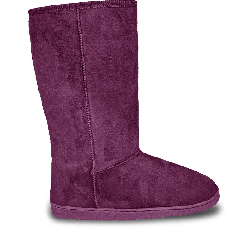 Women's 13-inch Microfiber Boots - Plum