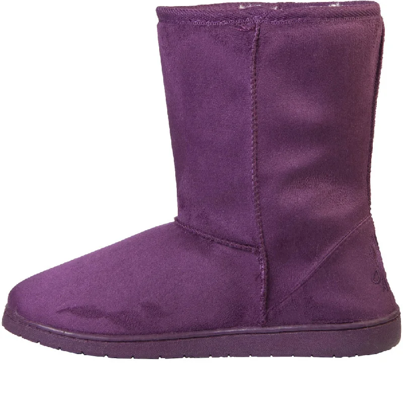 Women's 9-inch Microfiber Boots - Plum