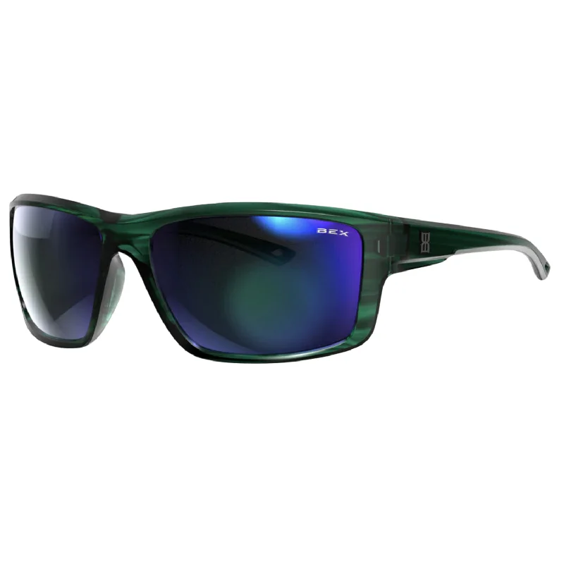 BEX Crevalle Polarized Full Frame Sunglasses in Forest Green