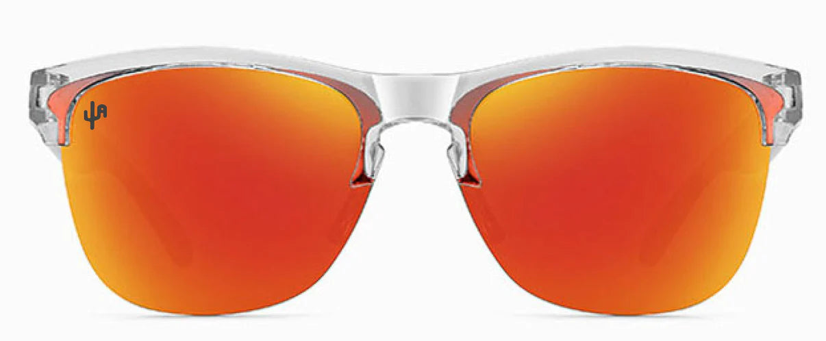 Red Orange Lens/ Smoke Clear Frame