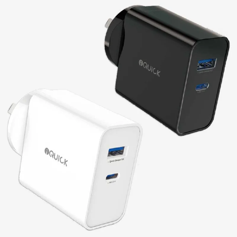 Fast Charger | iQuick 65W Dual USB-C & USB-A GaN