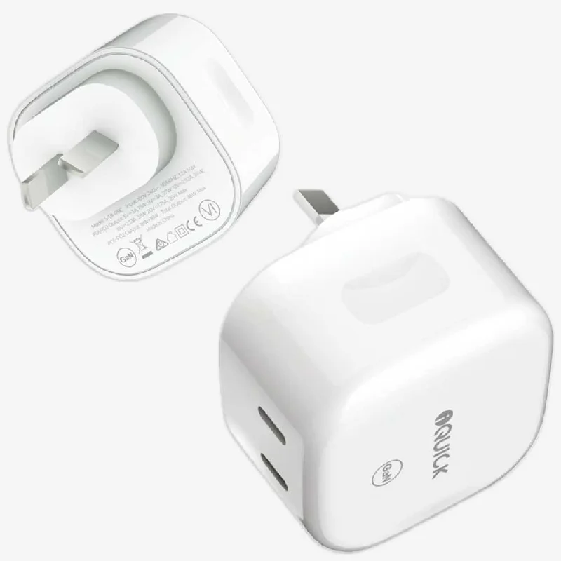 Fast Charger | iQuick 35W Dual USB-C GaN Plug