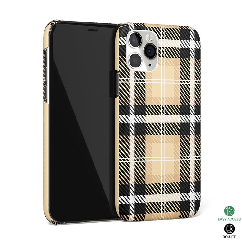 Plaid Beige Phone Cover | Matte Case