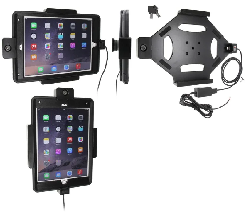 iPad Key Lock Charging Holder for Hard-Wired Installation and Otterbox Defender