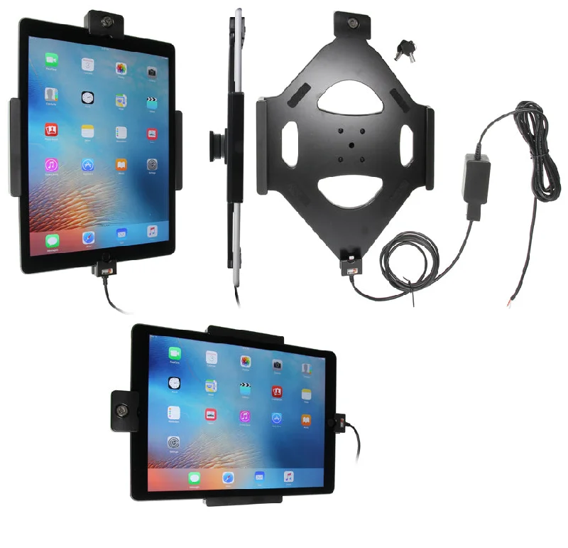 iPad Key Lock Charging Holder for Hard-Wired Installation