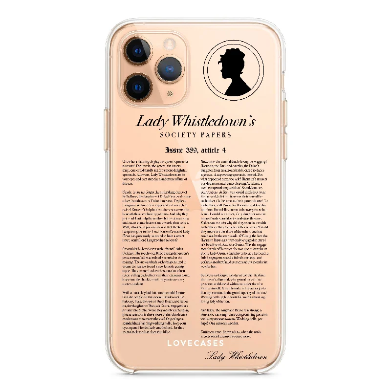 Black LW Society Papers Phone Case