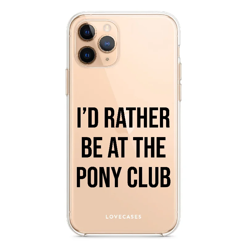 Black Pony Club Pattern Phone Case