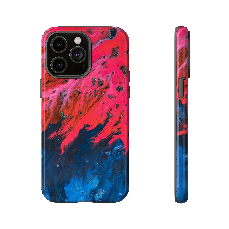 Bright Pink River Ink Art - Protective Phone Case