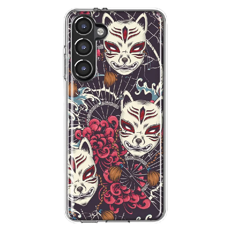 For Samsung Galaxy S23 Japanese Kitsune Fox Slim Shockproof Hard Shell TPU Case Heavy Duty Protective Phone Cover