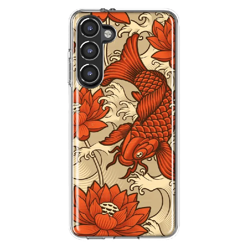 For Samsung Galaxy S23 Japanese Koi Fish Slim Shockproof Hard Shell TPU Case Heavy Duty Protective Phone Cover