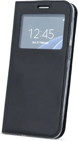 Huawei Y6 2017 S-View Wallet Case - Black