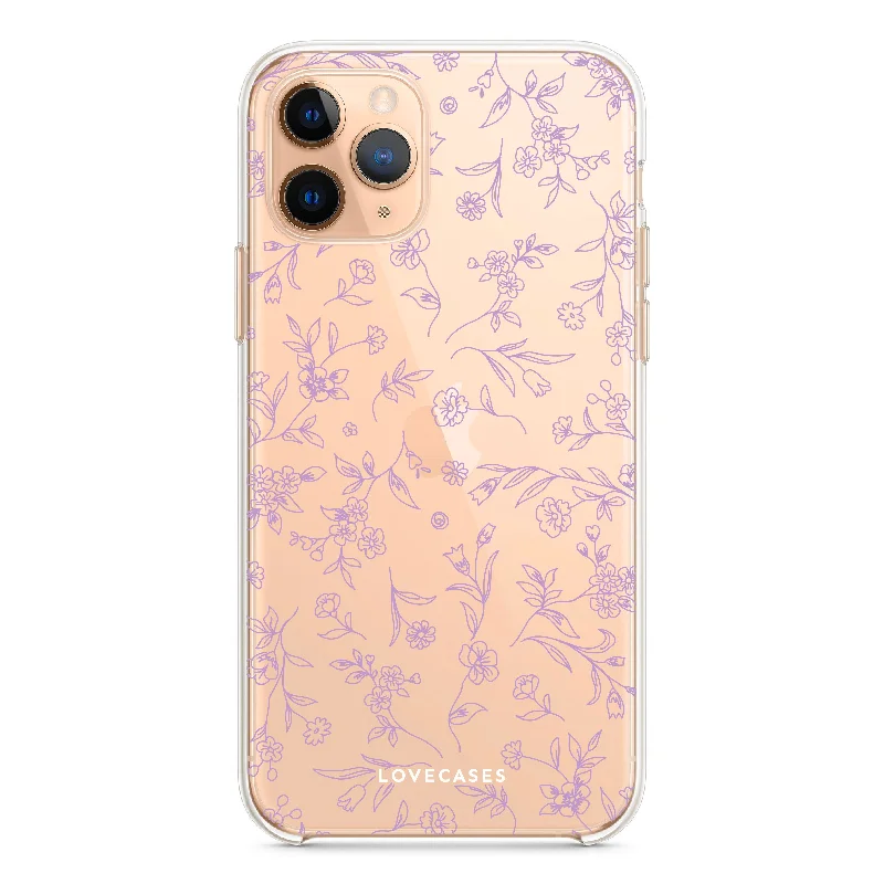 Purple Floral Pattern Phone Case