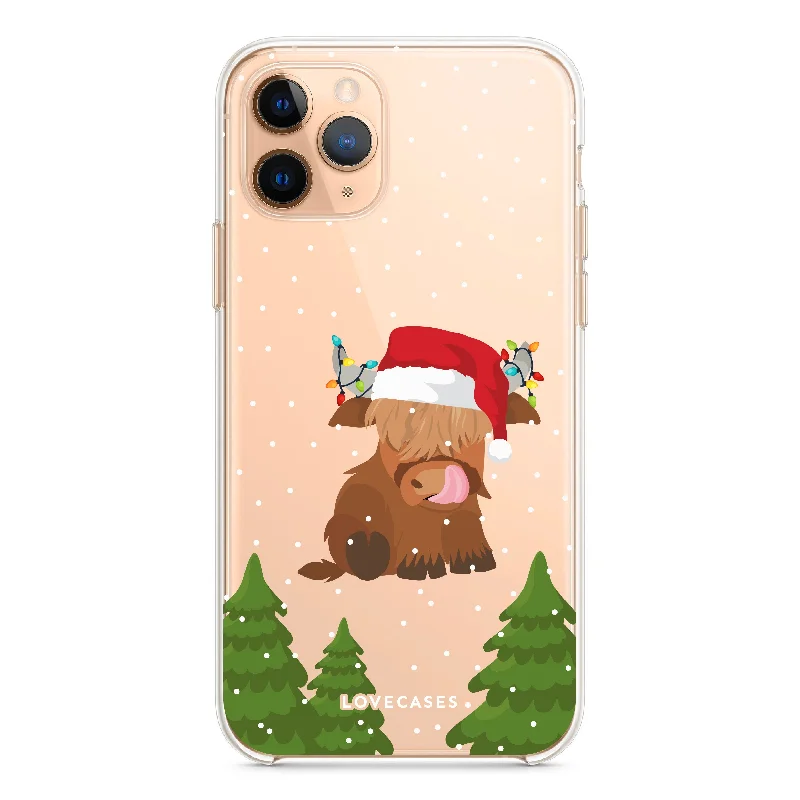 Santa Baby Highland Cow Phone Case