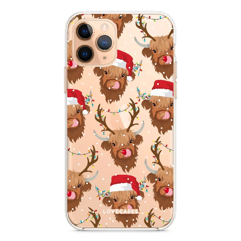 Shelby & Rudy the Christmas Highland Cows Phone Case