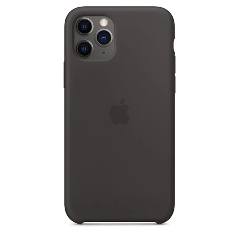 Apple - Black Silicone Case for iPhone 11 Pro