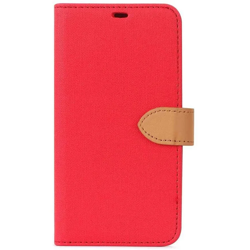 Blu Element - 2 in 1 Folio Case Red/Butterum for iPhone XS Max