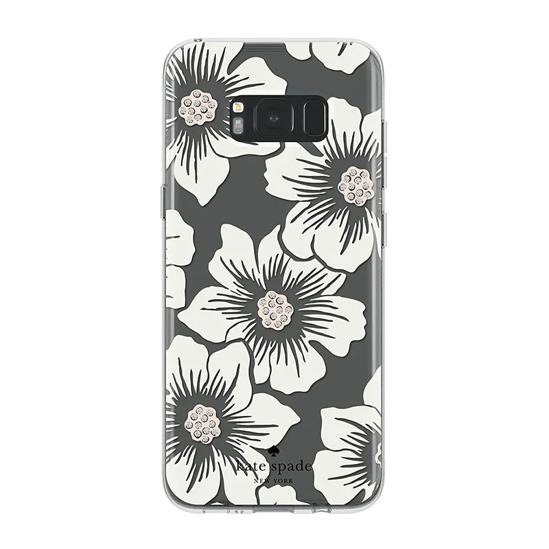 Kate Spade New York Case for Samsung Galaxy S8 Hollyhock Floral Clear White