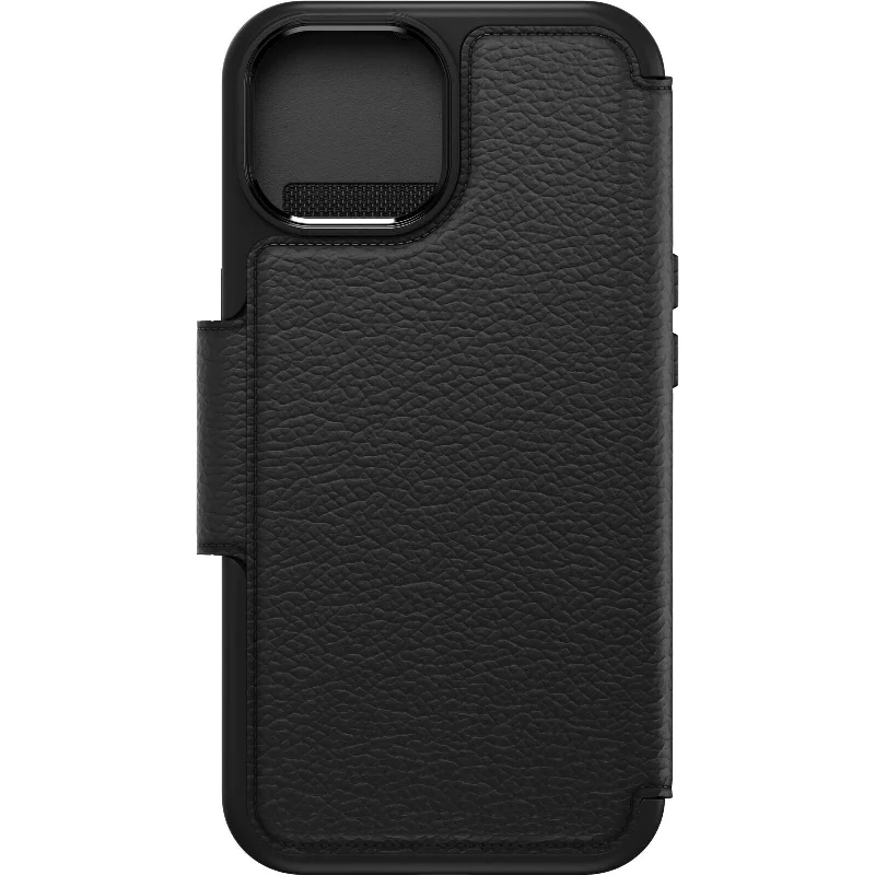 OtterBox Strada Series Folio with MagSafe for iPhone 15 in Shadow (Black)