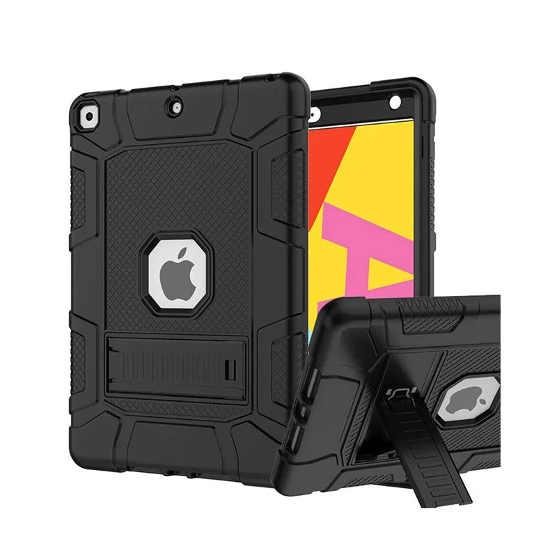 Rugged Case with Built in Kickstand Black for iPad 10.2 2019