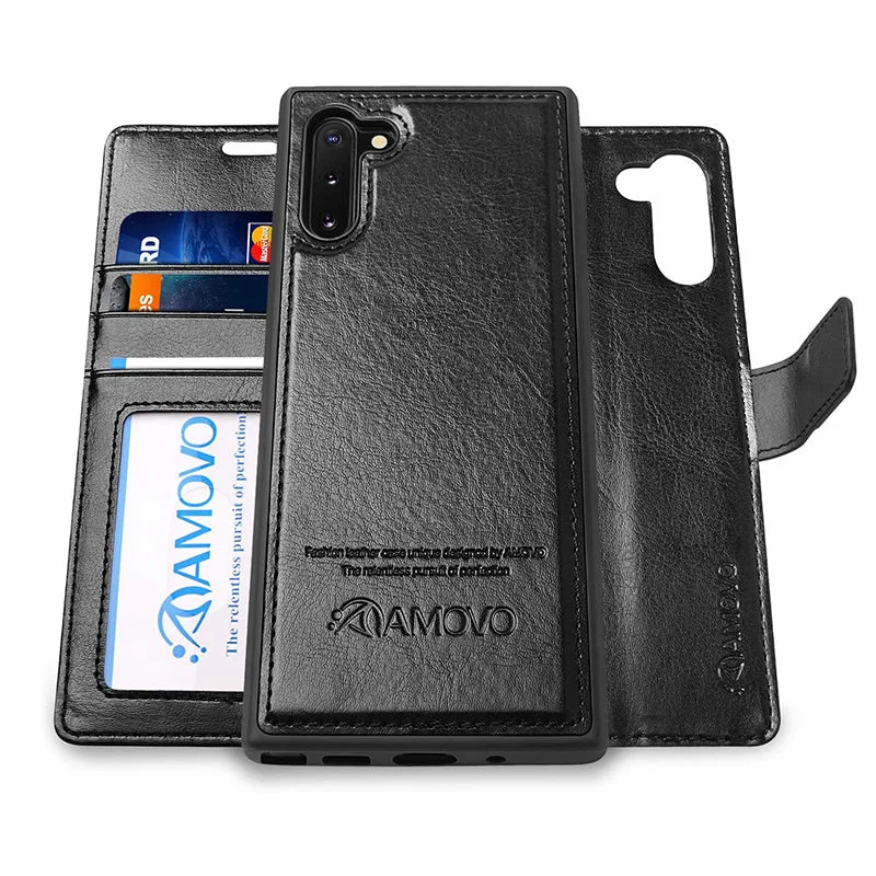 Samsung Galaxy Note 10 Modern Basic Wallet Case (Black)