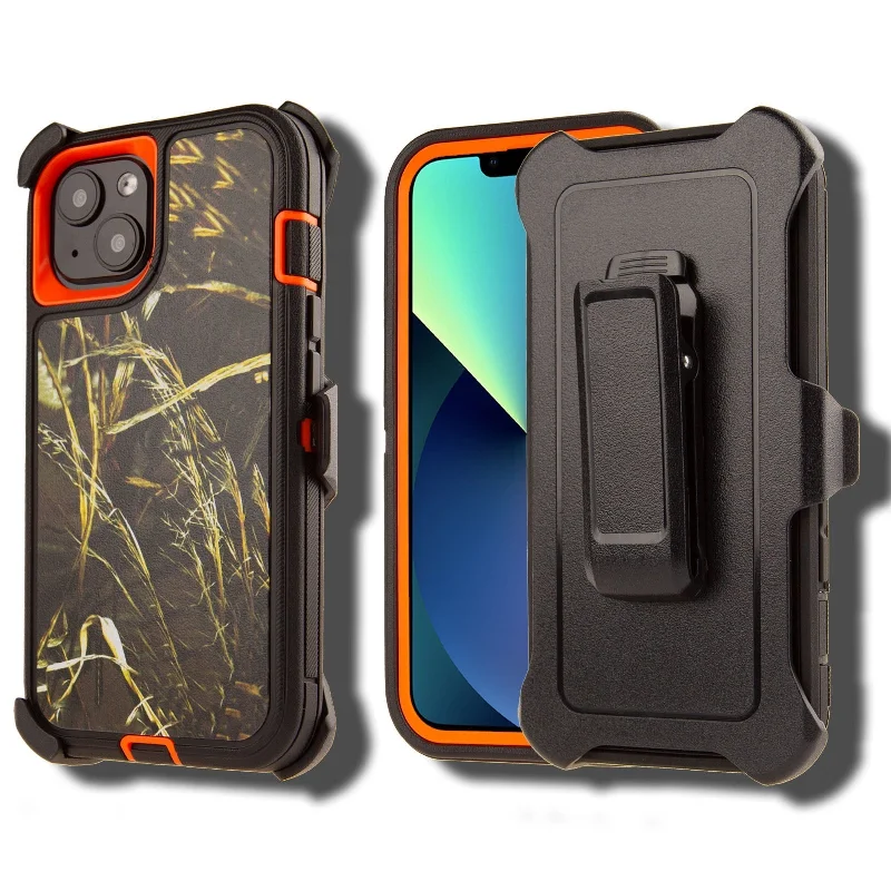 Shockproof Case for Apple iPhone 16 Plus Camouflage Clip Cover Rugged Heavy Duty