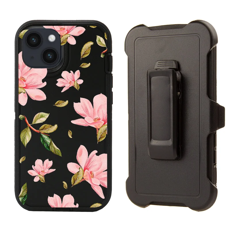 Shockproof Case for Apple iPhone 16 pro Cover Rugged Heavy Duty Floral