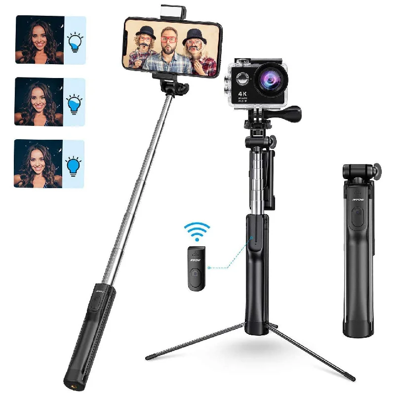 MPOW PA168A Selfie Stick with Fill Light